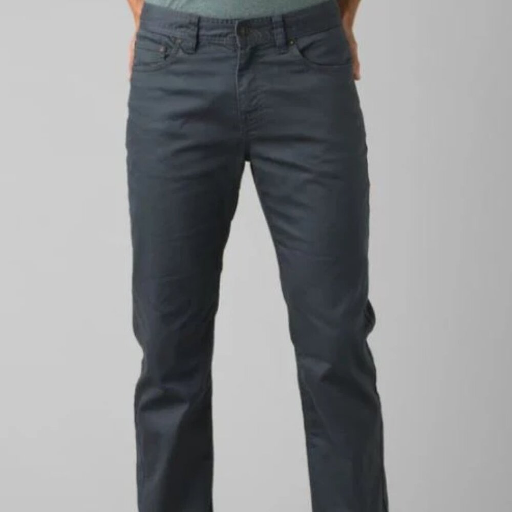 Prana Bridger Jeans Pants Slim Fit Men's 38 x 30 Dark Gray Organic Cotton